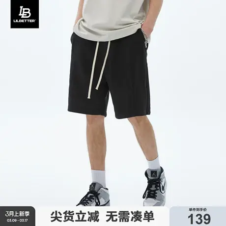 Lilbetter350g重磅男短裤夏装新款休闲裤潮流裤子宽松透气运动裤图片