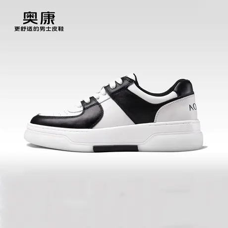 【运动皮鞋】奥康男鞋2024秋季新款低帮休闲板鞋厚底耐磨活力板鞋商品大图