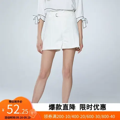 艾格夏季女士短裤时尚潮流直筒舒适百搭高腰宽松薄款显瘦Y1725商品大图