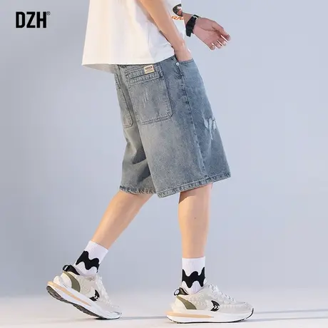 男士5分牛仔短裤夏外穿五分裤男夏季男款裤子休闲百搭半截裤中裤商品大图