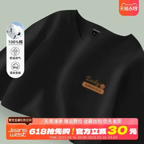 GV真维斯男士重磅t恤男纯棉短袖男夏季美式2025新款大码男装上衣D图片