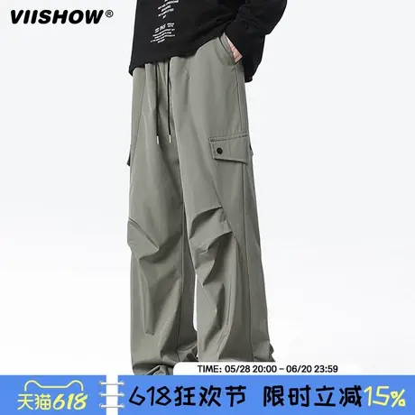 VIISHOW美式机能冲锋裤春新款速干伞兵裤oversize户外登山工装裤商品大图