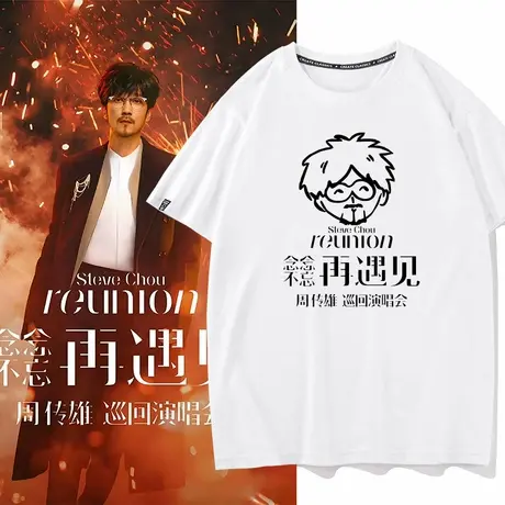 秀洛周传雄同款衣服念念不忘再遇见巡演应援短袖纯棉T恤男女宽松图片