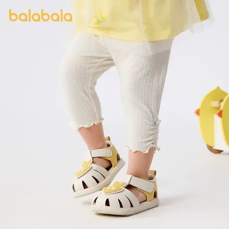 巴拉巴拉宝宝裤子婴儿打底裤女童长裤2025新款夏季薄款精致洋气潮商品大图