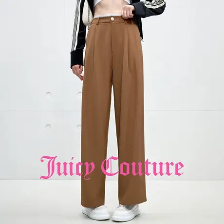 Juicy Couture橘滋休闲裤女2025年秋季新款棕色复古直筒西裤长裤商品大图