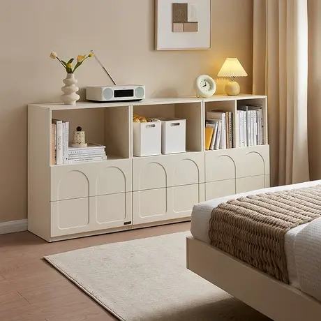 全友家居收纳储物矮斗柜客厅隔断柜置物边柜卧室家用床头柜商品大图