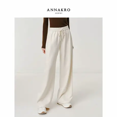 【Free裤】玖姿安娜蔻简约风宽松直筒裤休闲卫裤女2025秋季新款图片