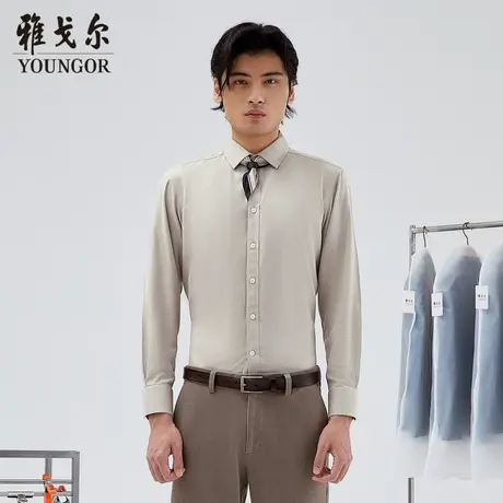 雅戈尔奥莱 商场同款男士长袖衬衫秋冬新款官方商务休闲长袖衬衫商品大图