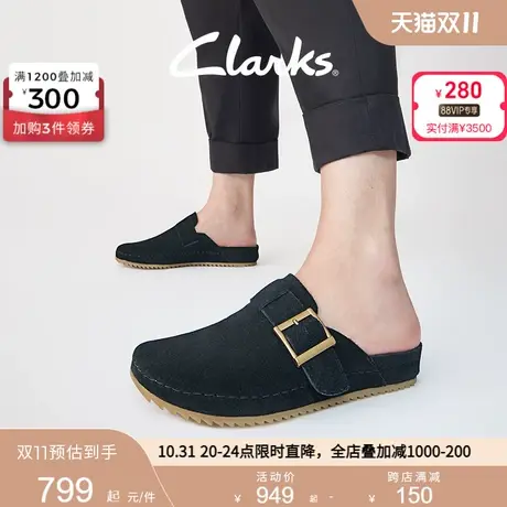 Clarks其乐女士布鲁克林系列休闲穆勒拖鞋包头拖鞋勃肯鞋女鞋商品大图