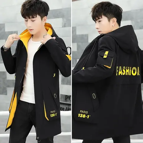 男孩外套春秋装大童14青少年15帅气高中初中学生中长款风衣男12岁商品大图