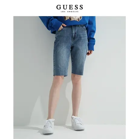 GUESS 新款女潮流运动学院风五分裤-YM2D8954商品大图