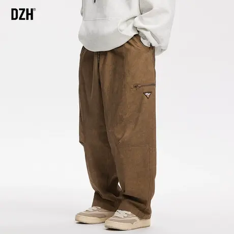 男士宽松休闲裤男款春秋季潮牌美式2024年春季新款纯棉阔腿长裤子商品大图