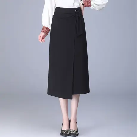 2024春季新款不规则包臀半身裙女高腰中长款显瘦气质通勤一步裙子商品大图