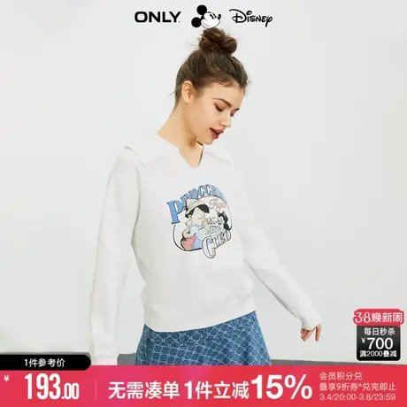 ONLY冬季DISNEY匹诺曹联名V领长袖卫衣女|12319S026图片