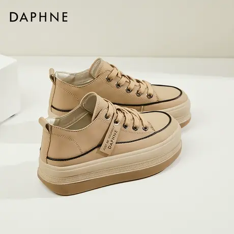 Daphne达芙妮 小个子网红穿搭~厚底休闲鞋女小众百搭轻便增高板鞋商品大图