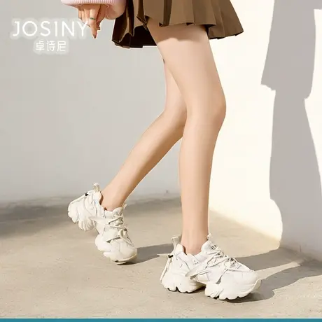 卓诗尼女鞋2024春新款老爹鞋女厚底增高运动鞋商场同款4J2A22101商品大图