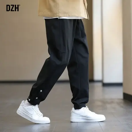 男士黑色裤子男夏季潮牌百搭运动裤休闲裤2023新款长裤冰丝裤男裤商品大图