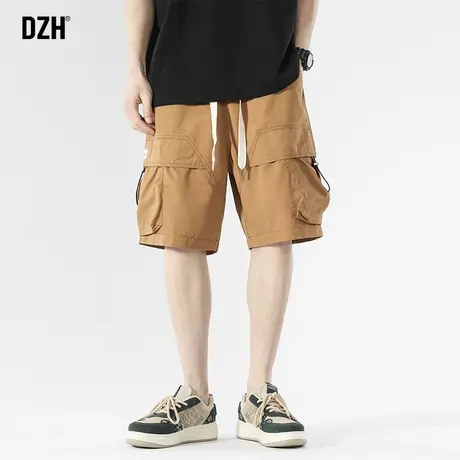 男士纯棉工装短裤男夏季薄款潮牌中裤宽松直筒外穿休闲运动五分裤商品大图