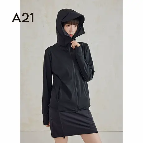 A21女装连帽皮肤衣夏季防晒遮阳透气百搭休闲轻盈外套透气上衣女图片