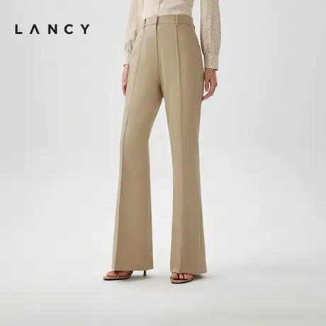 [朗姿奥莱]LANCY/朗姿2024春季新款气质高级感羊毛西装裤女高腰微商品大图
