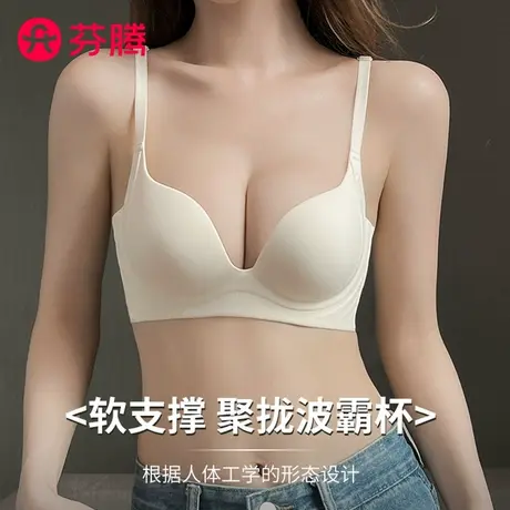 芬腾小胸聚拢显大美背性感法式内衣女夏防下垂收副乳无痕文胸奶罩商品大图
