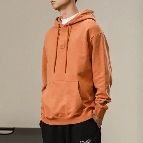 男装秋季百搭潮流男士春秋卫衣青少年抓绒厚款宽松潮牌男装卫衣图片