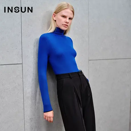 INSUN恩裳线上专选冬季100%绵羊毛软糯毛针织衫商品大图