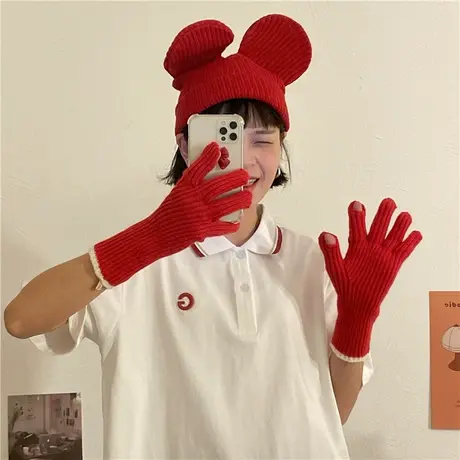 红续白色短袖polo衫女T恤2023年夏季新款字母刺绣纯棉设计感小众商品大图