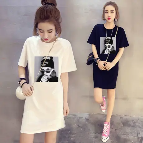 孕妇t恤短袖夏天裙子2023新款宽松孕妇夏装上衣孕妇连衣裙中长款商品大图