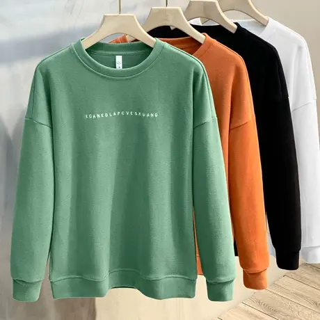 潮牌圆领卫衣男士2023新款阔肩宽松情侣装潮流长袖t恤春秋上衣服商品大图