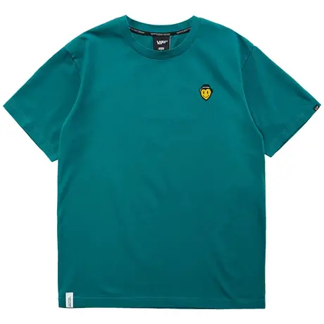 VIP短袖t恤男ins潮牌夏季笑脸刺绣情侣款体恤宽松纯棉爱心打底衫商品大图