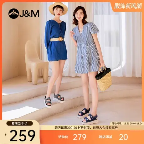 jm快乐玛丽2023春夏新款时尚厚底潮流网红百搭爆款ins沙滩凉鞋女商品大图