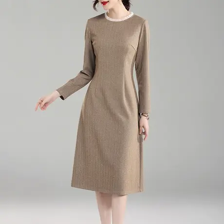 【1件7.9折】名媛气质针织连衣裙女新款女装冬季百搭显瘦打底裙子商品大图