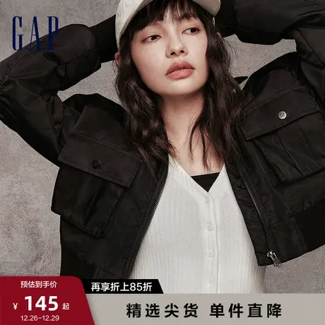 【女友T】Gap女装早春开衫V领长袖T恤弹力百搭高级休闲上衣757761图片