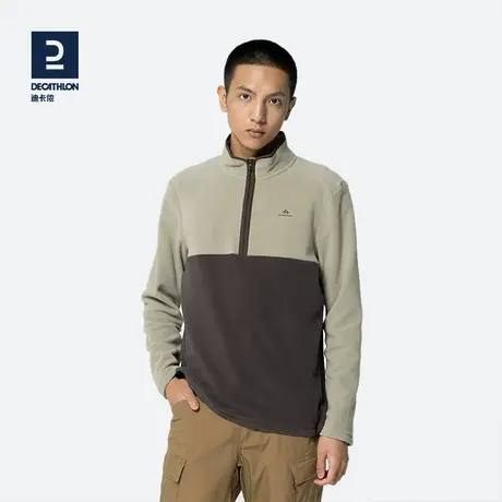 迪卡侬官网新款秋冬抓绒衣男户外保暖运动摇粒绒卫衣男士内胆ODT1图片