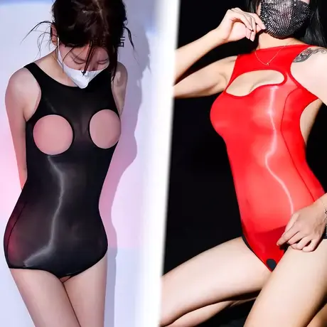 卿荷性感油光塑身内衣露背泳衣超薄性感内搭打底丝滑开当丝袜女商品大图