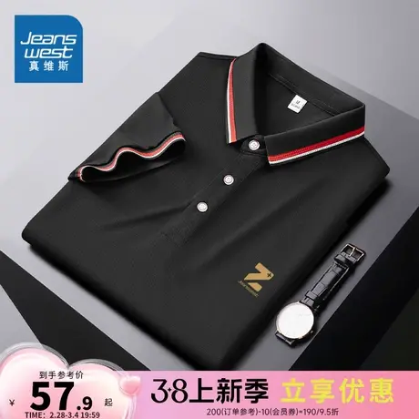 ZH真维斯男装夏季 休闲时尚男款学生短袖上衣男士翻领POLO衫衣服商品大图