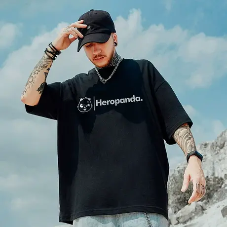 潮牌大码短袖T恤男潮流宽松简约胖子加肥加大胖人打底衫半袖夏季商品大图