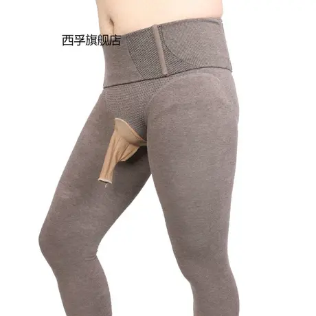 男士冬季保暖加厚连裤袜带jj套飞机性感加绒丝袜打底裤商品大图