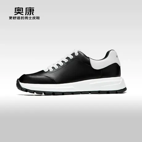【云朵系列】奥康男鞋春秋款运动休闲皮鞋男真皮舒适鞋阿甘鞋商品大图