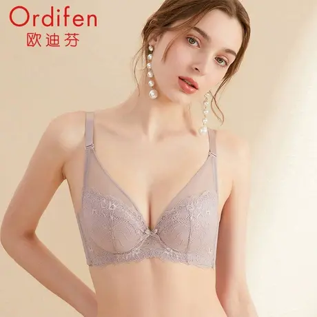 Ordifen/欧迪芬文胸女大胸显瘦轻盈透气蕾丝网纱舒适胸罩XB2329商品大图