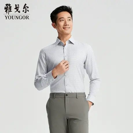 【商场同款】雅戈尔男士长袖衬衫春季新款官方商务休闲长袖衬衫男商品大图