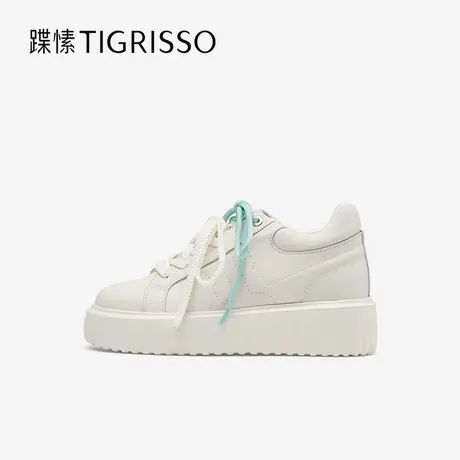 蹀愫2025秋新款增高8.5厚底小白鞋百搭休闲运动板鞋女TA65529-50图片