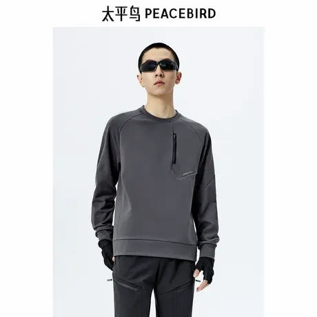 【商场同款】太平鸟男装卫衣24秋季新款宽松运动上衣潮 B2CRE3174商品大图