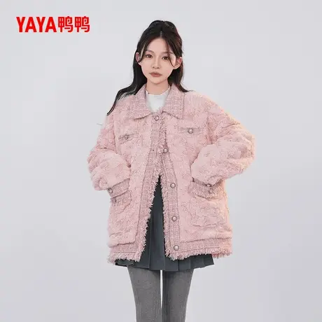 【鸭鸭甄选】鸭鸭女士羽绒服2024年冬季反季短款加厚时尚羽绒服X商品大图