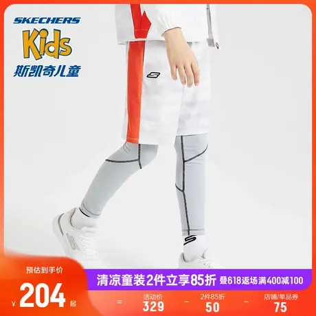Skechers斯凯奇商场同款男童休闲裤夏季防晒长裤假两件运动短裤商品大图
