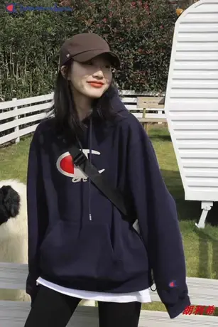 奥特莱斯正品秋冬季连帽ins慵懒风oversize卫衣女情侣装ins外套男图片