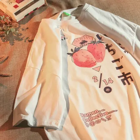 超火cec短袖t恤女宽松大码韩版潮ins原宿bf慵懒风潮牌上衣服夏季商品大图