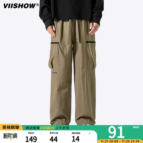 VIISHOW休闲裤男美式hiphop裤子男春秋宽松高街痞帅高级感运动裤商品大图