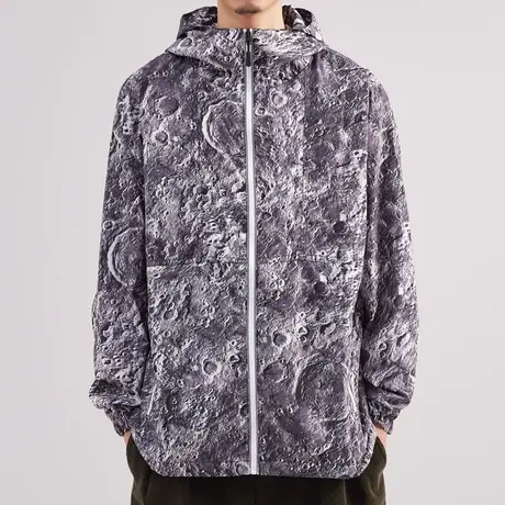 双11限量特价连帽长袖夹克2022春秋新款潮流百搭防晒服休闲短外套图片